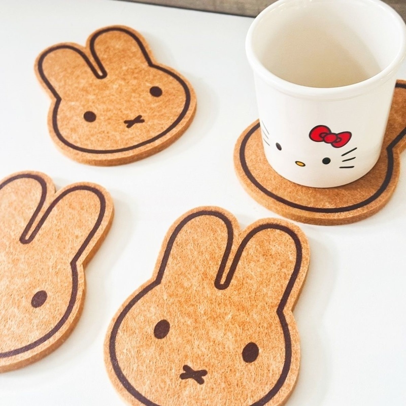 Coffee Tea Photos - Juego de 2 posavasos de conejo