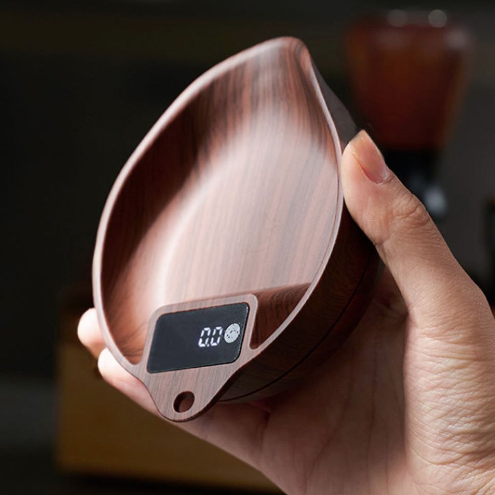 Coffee Tea And Bean Leaf - Báscula Digital LED para Condimentos y