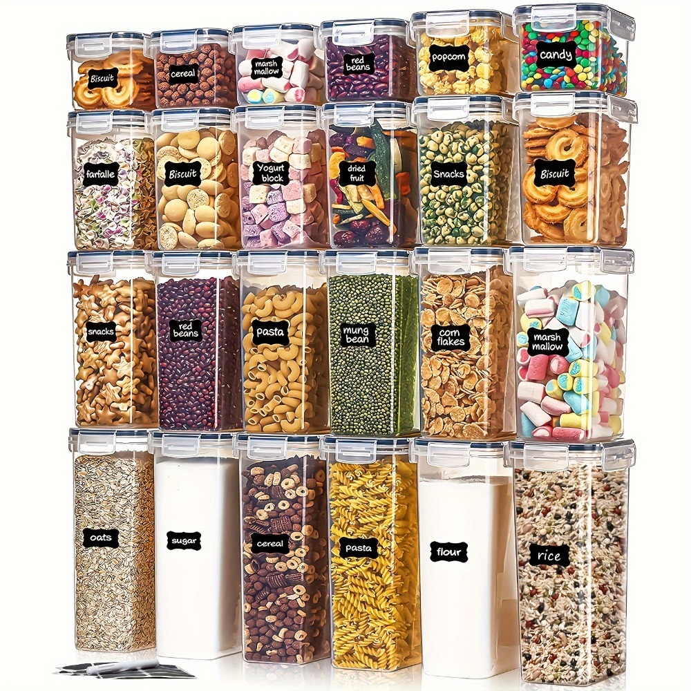 Tea Coffee Sugar Container - 24 Recipientes para Almacenamiento de Alimentos,