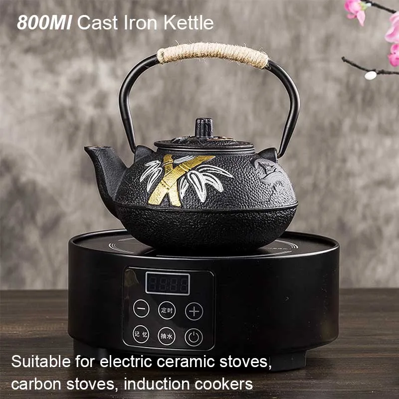Cast Iron Teapot - Botella de agua de hierro fundido
