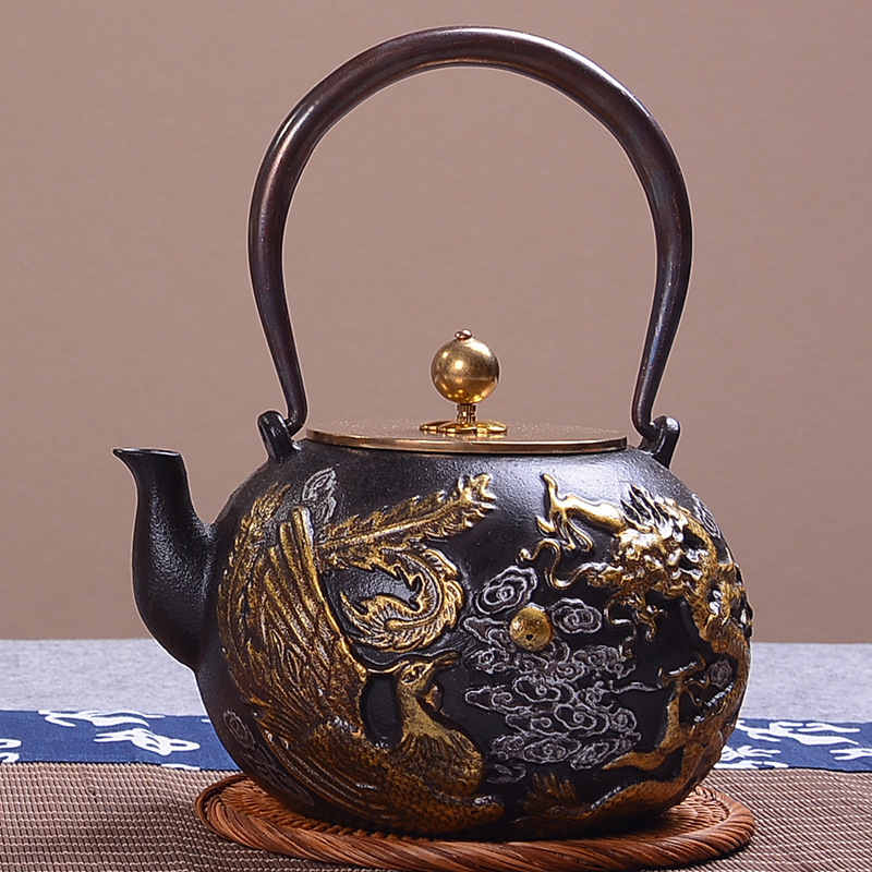 Cast Iron Teapot - Tetera japonesa 1,4, exquisita serie pintada