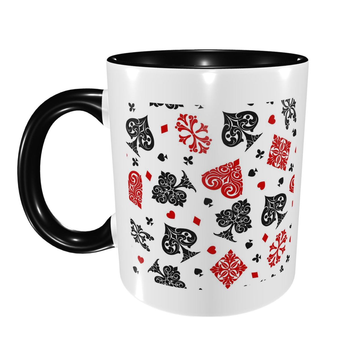 Coffee Tea Icon - Taza con iconos de cartas de