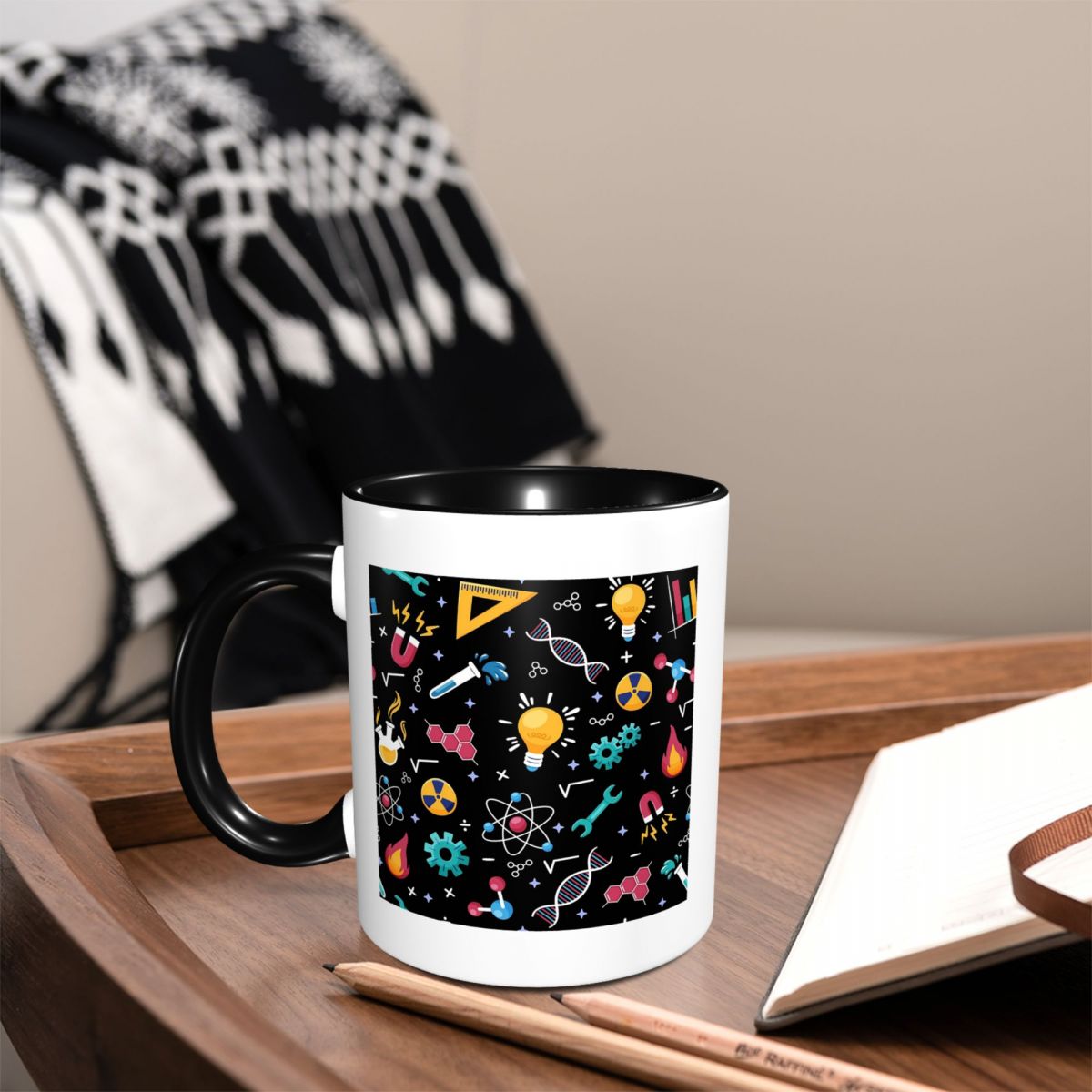 Coffee Tea Icon - Taza de Cerámica con Iconos STEM,