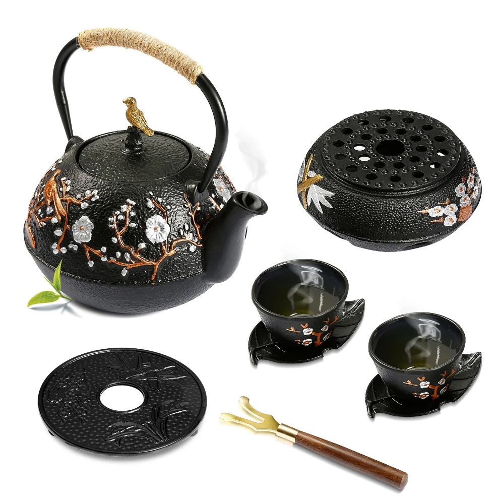 Cast Iron Teapot - Juego de tetera de hierro fundido