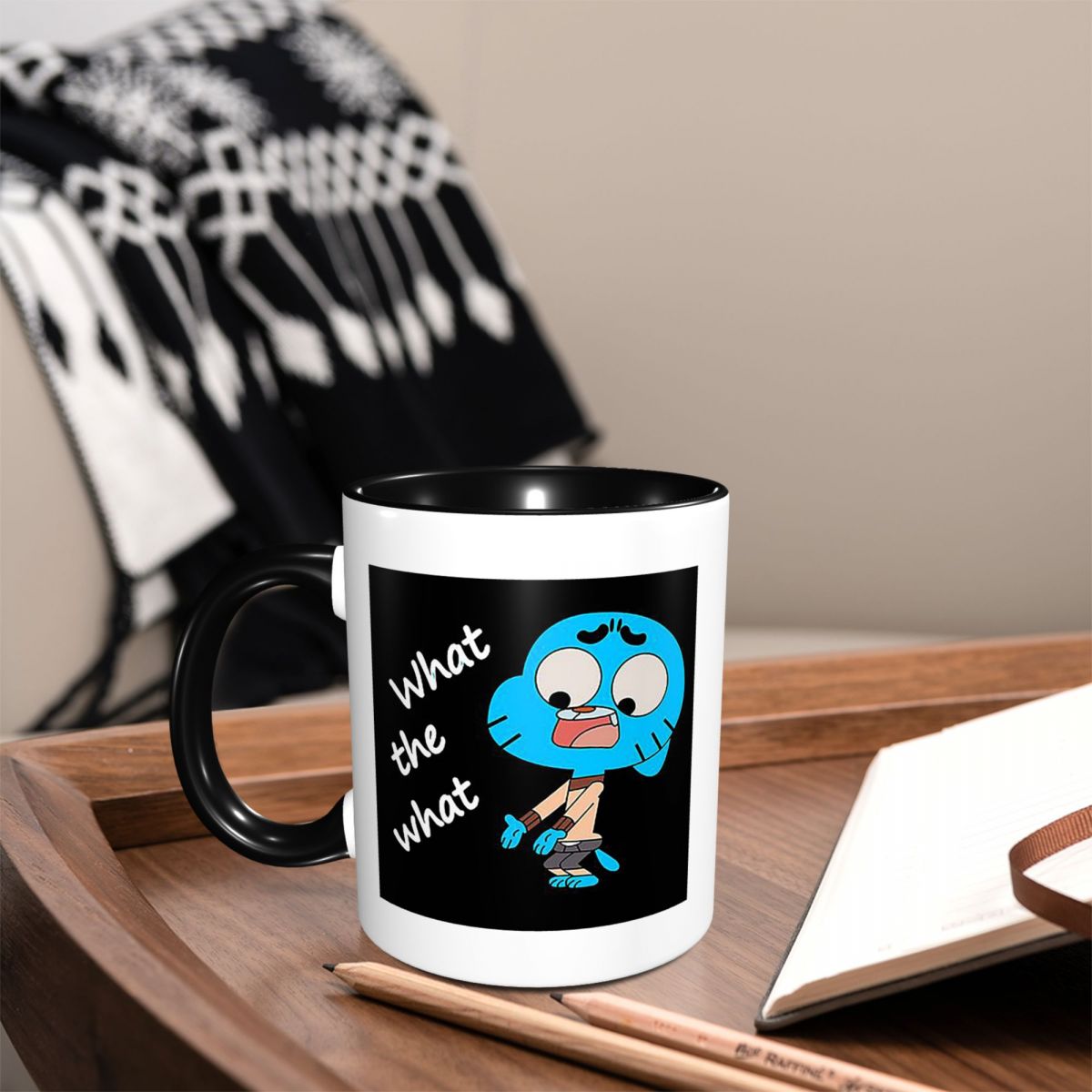 Coffee Tea World - Taza de Cerámica Divertida con Diseño