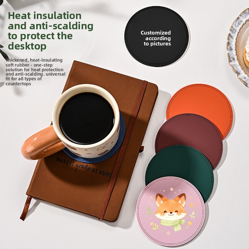 Coffee Tea Photos - Posavasos de Plástico PVC Suave, 5