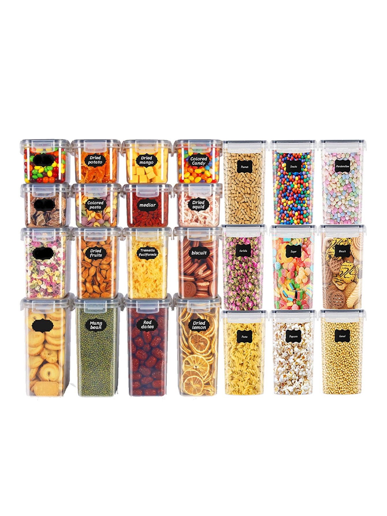 Tea Coffee Sugar Container - 48 recipientes herméticos para almacenamiento de