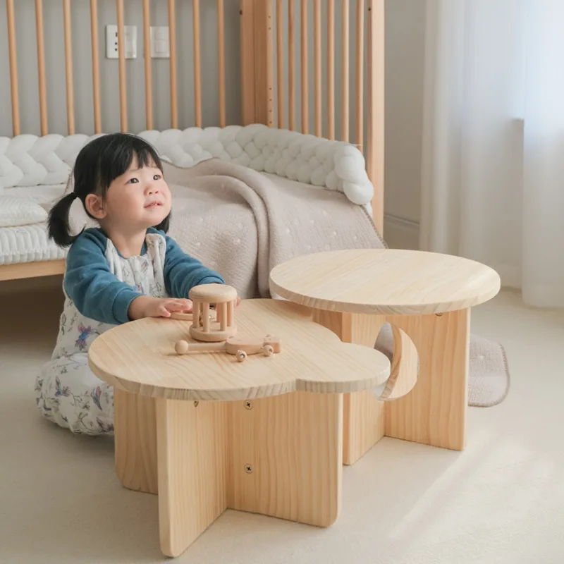 Mesa pequeña de madera maciza  - Tea Coffee Set Up reseña y precio