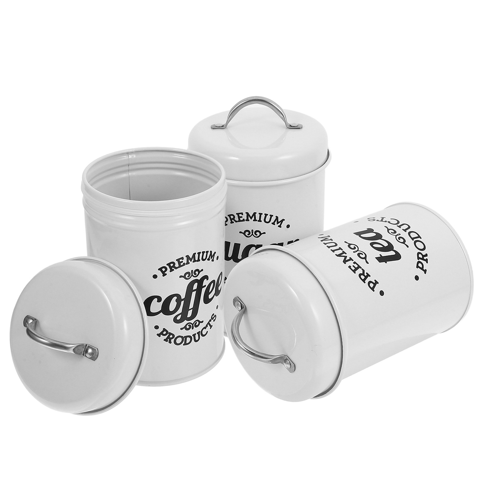 Juego de Recipientes Metálicos - Tea Coffee Sugar Container reseña y precio