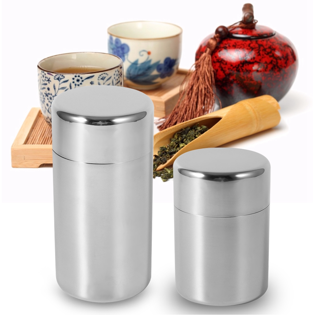 Latas de hojas de té de acero  - Tea Coffee Sugar Container reseña y precio
