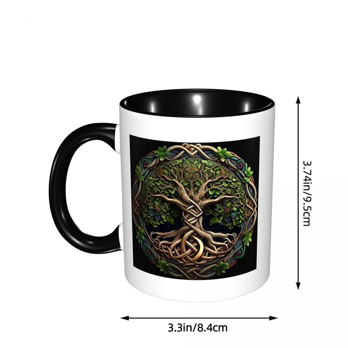 Taza con diseño del árbol de l - Coffee Tea World reseña y precio