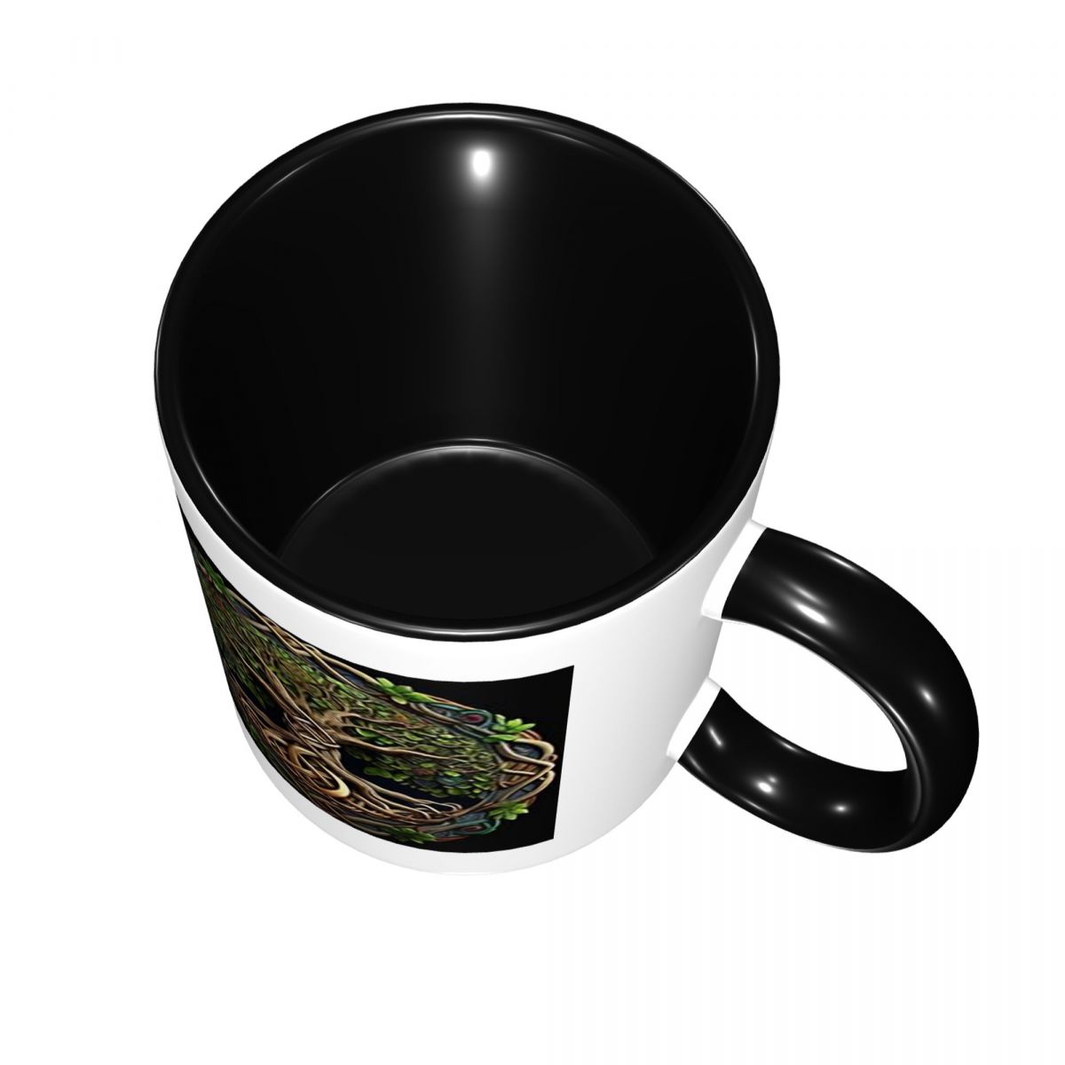 Taza con diseño del árbol de l - Coffee Tea World reseña y precio