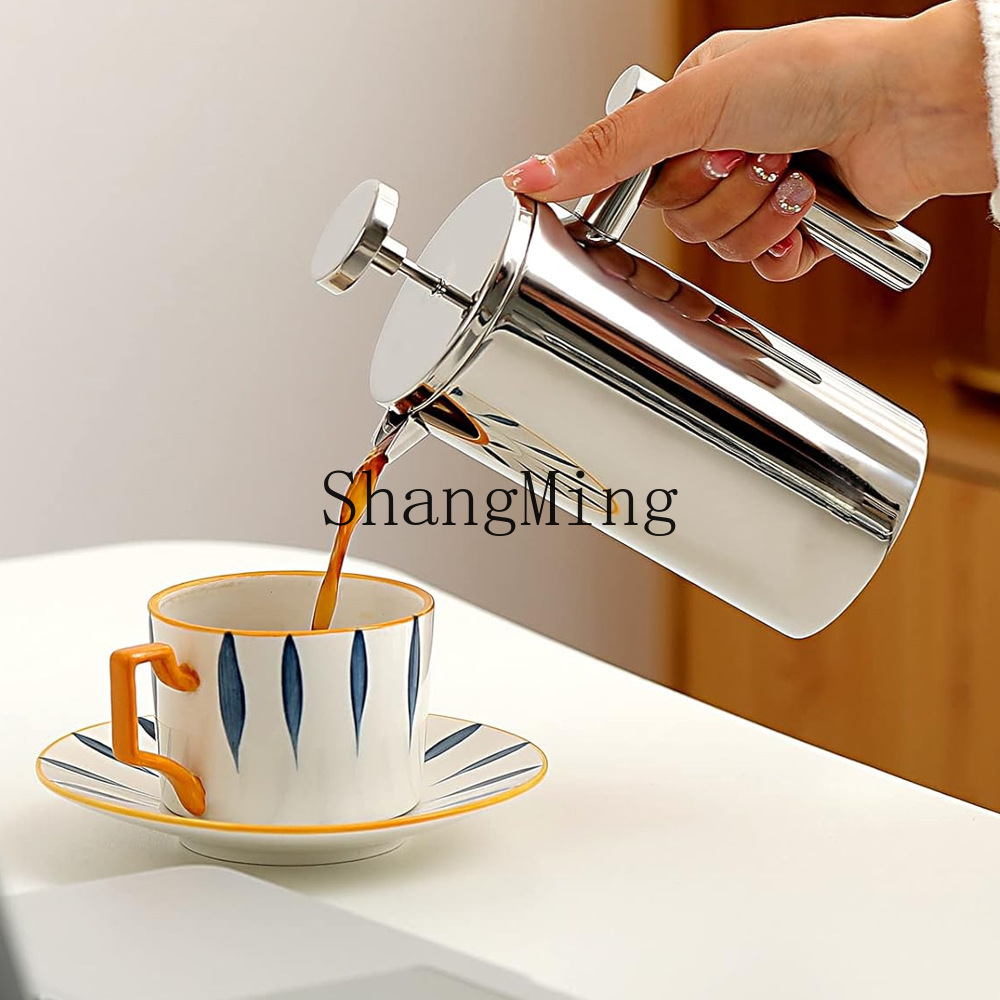 Cafetera francesa de acero ino - Coffee Tea Pot reseña y precio