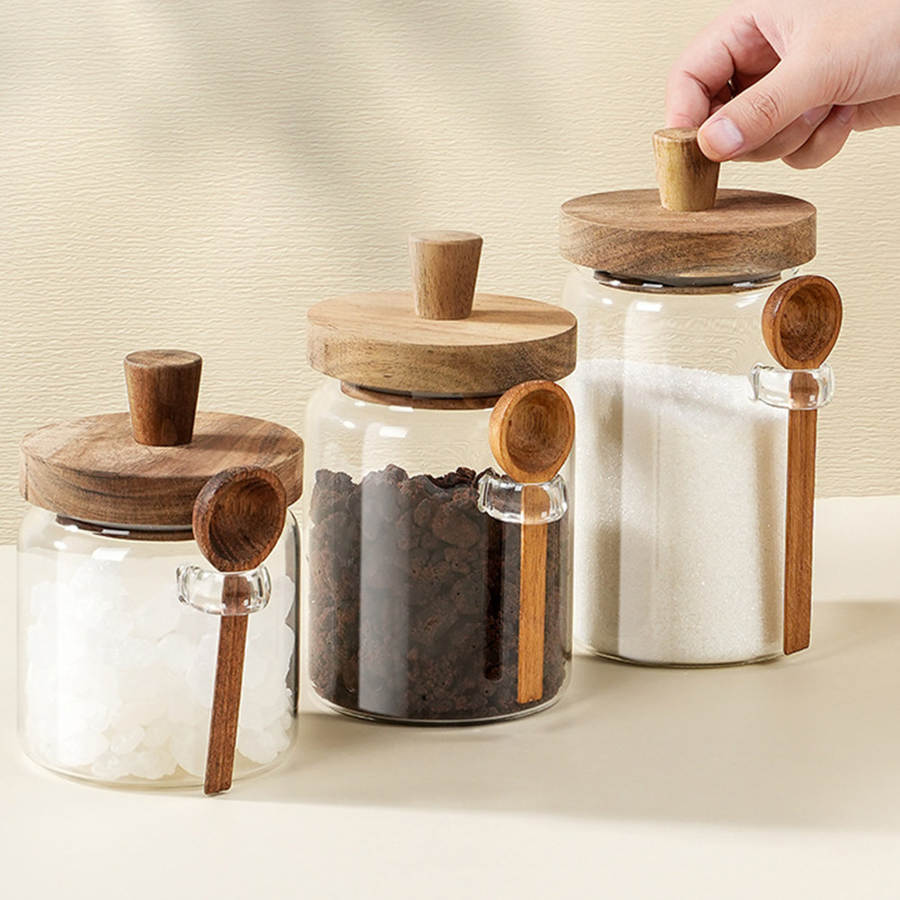 Frasco de Vidrio para Almacena - Tea Coffee Sugar Container reseña y precio