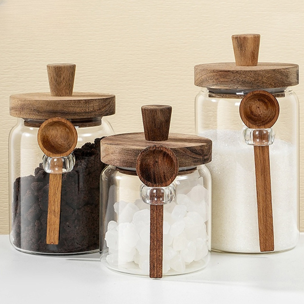 Frasco de Vidrio para Almacena - Tea Coffee Sugar Container reseña y precio