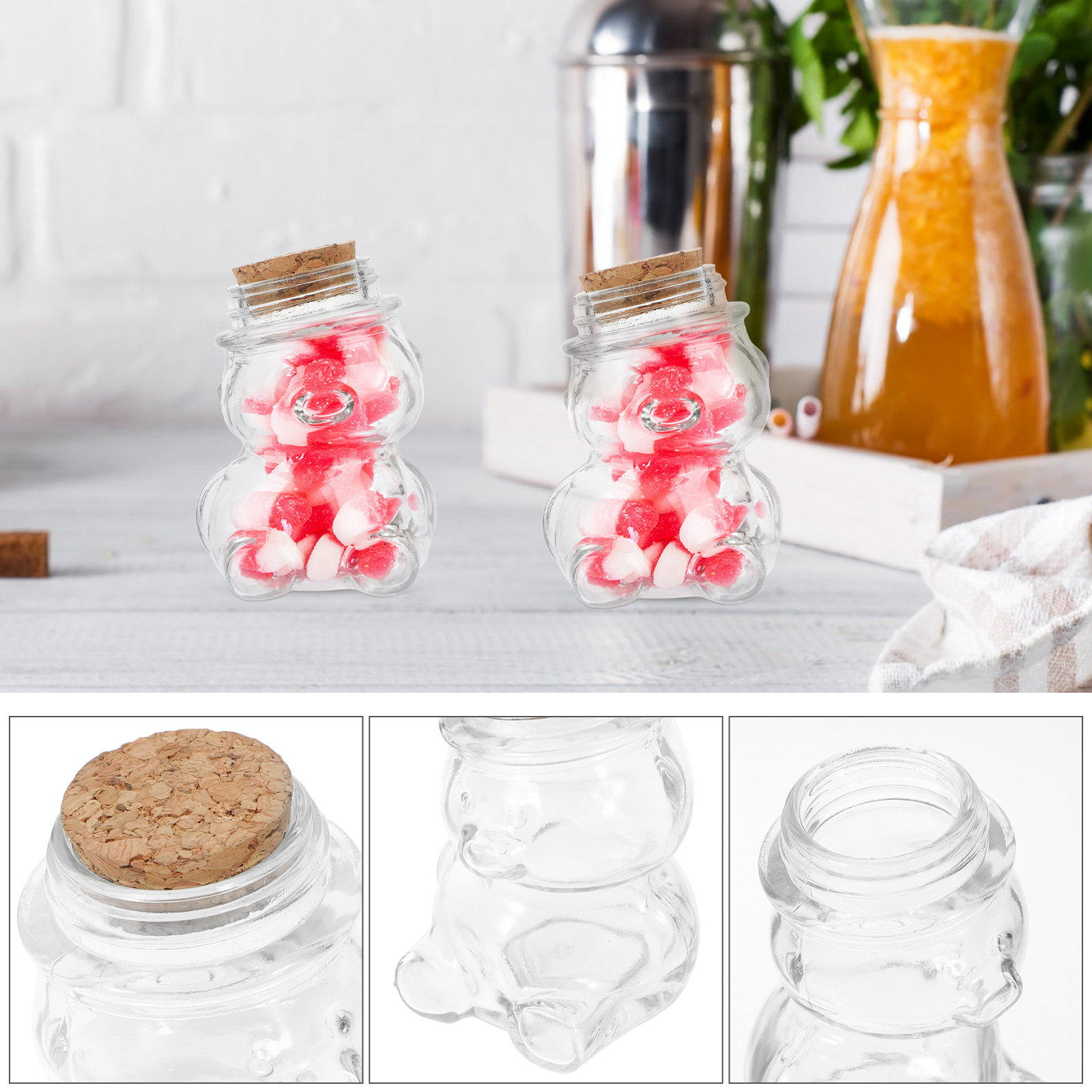 Juego de 4 tarros de cristal t - Tea Coffee Sugar Container reseña y precio