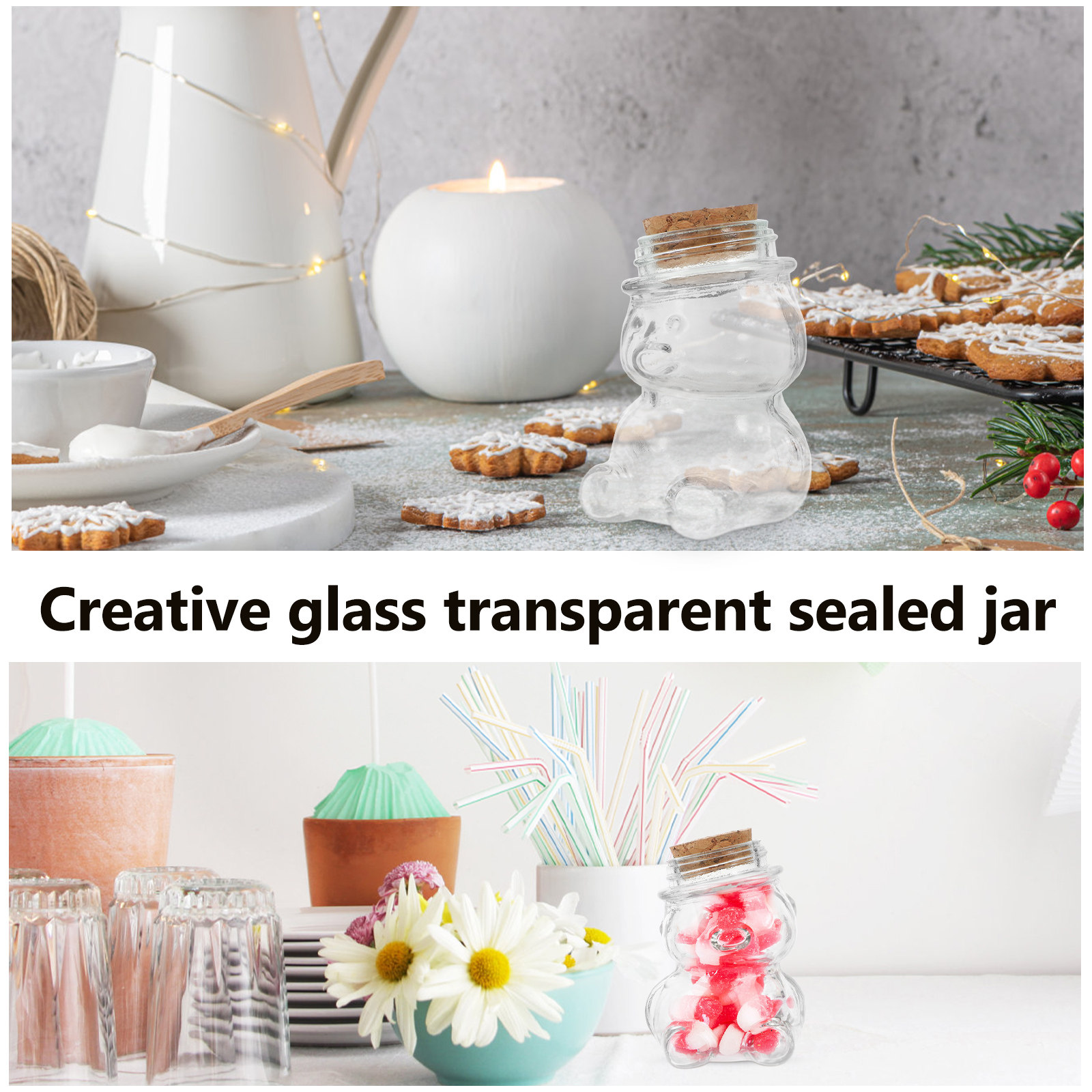 Juego de 4 tarros de cristal t - Tea Coffee Sugar Container reseña y precio