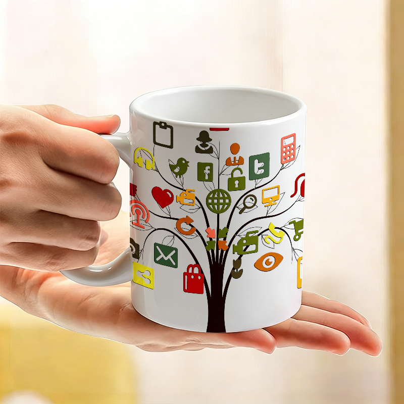 Taza de Cerámica con Diseño de - Coffee Tea Icon reseña y precio