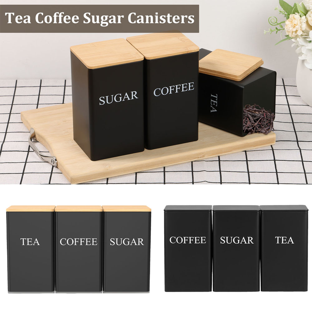 Tarro de almacenamiento de gra - Tea Coffee Sugar Container reseña y precio
