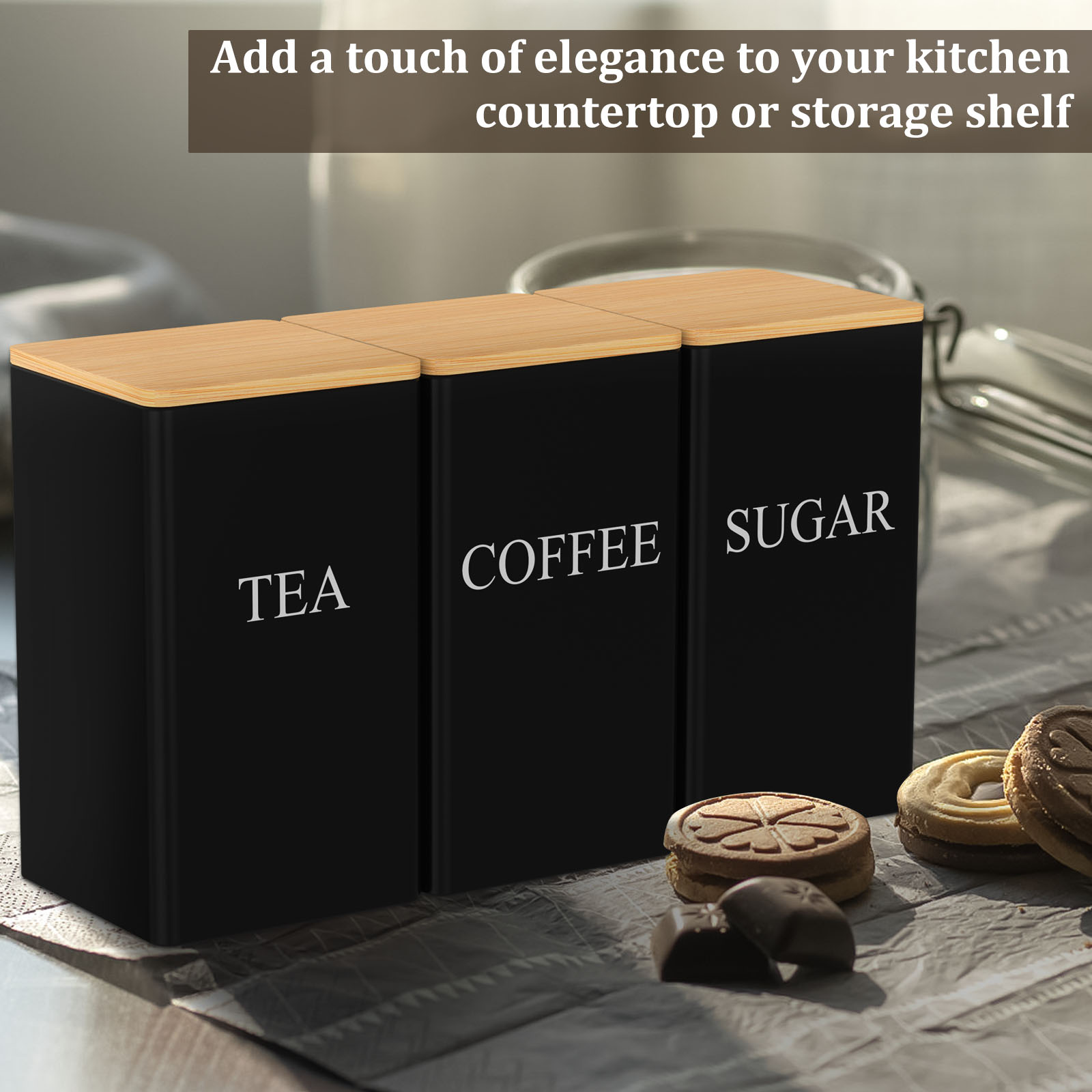 Tarro de almacenamiento de gra - Tea Coffee Sugar Container reseña y precio